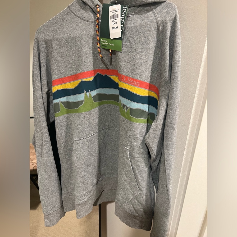 NWT Mens L.L. Bean Camp Hoodie, Large